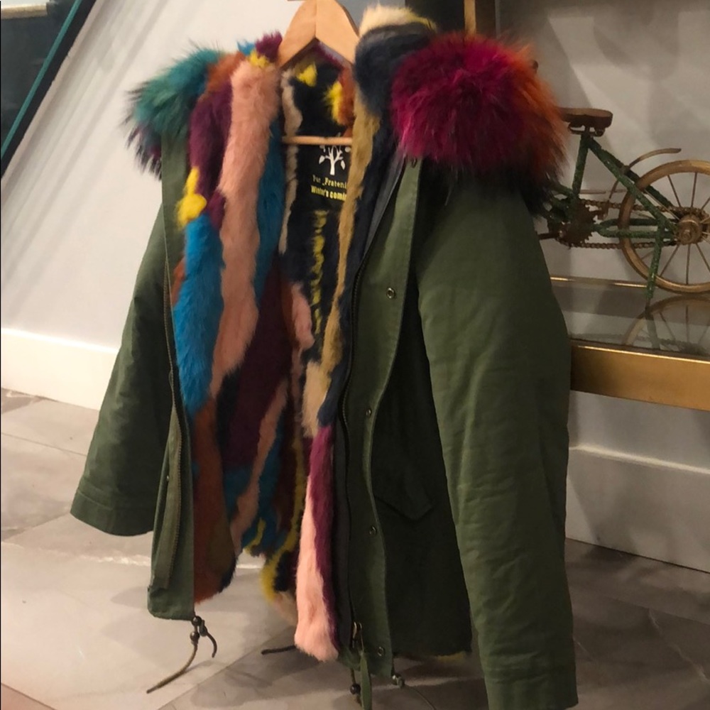 Fur Hood parka coat.